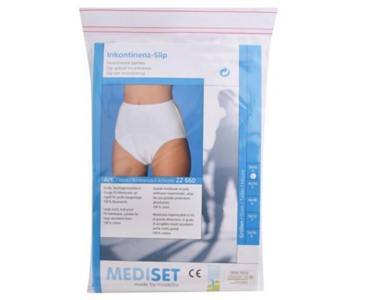 Inkontinenční pánské kalhotky s širokým měkkým gumovým pasem a velkou nepropustnou PU - membránou 5 Mediset