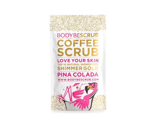 Kávový peeling s třpytivým efektem Pina Colada (Coffee Scrub Shimmer Gold) 100 g BODYBE