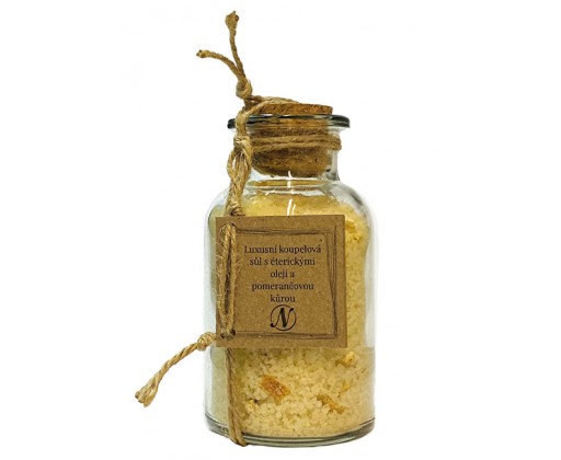 Luxusní koupelová sůl s éterickými oleji a pomerančovou kůrou 300 g Nikoleta-Maria