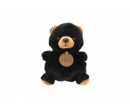 Medvěd/Medvídek černý sedící plyš 11x11x10cm 0+ Teddies
