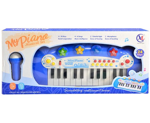 Mini piáno 30cm dětský keyboard 24 kláves na baterie Světlo Zvuk _Ostatní 1_