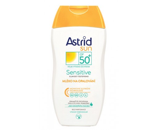 Mléko na opalování pro citlivou pokožku OF 50+ 150 ml Astrid