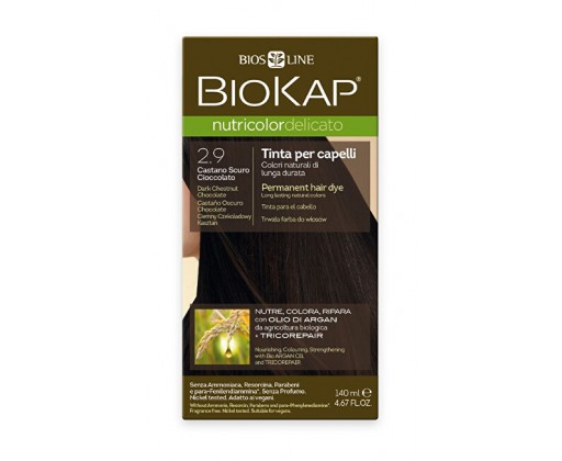 NUTRICOLOR DELICATO - Barva na vlasy - 2.90 Kaštanovo čokoládová tmavá 140 ml Biokap