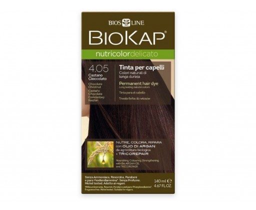NUTRICOLOR DELICATO - Barva na vlasy - 4.05 Kaštanovo čokoládová 140 ml Biokap