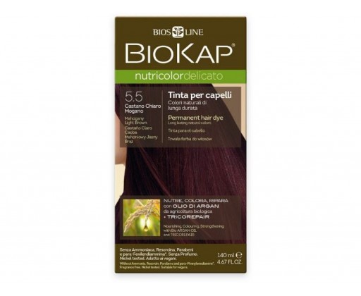 NUTRICOLOR DELICATO - Barva na vlasy - 5.50 Hnědá - světlý mahagon 140 ml Biokap