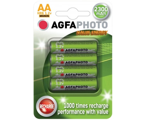Nabíjecí baterie AgfaPhoto - NiMH AA 2300mAh / 4 ks AgfaPhoto