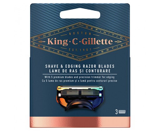 Náhradní hlavice King (Shave & Edging Razor Blades) 5 ks Gillette