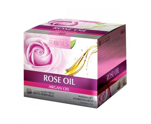 Noční pleťový krém proti vráskám Roses and Argan Oil (Anti-Wrinkle Night Cream) 30 ml ELLEMARE