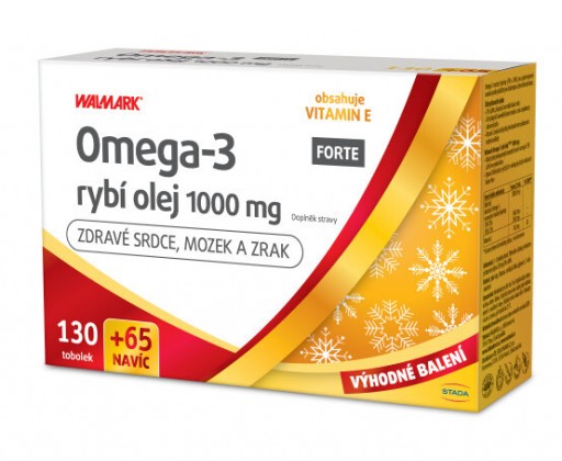 Omega-3 rybí olej 1 000 mg FORTE 130 + 65 tablet NAVÍC Walmark