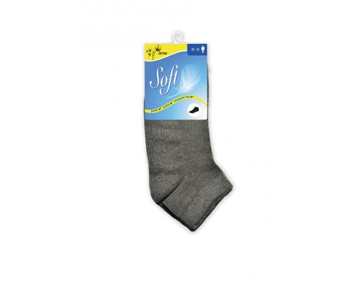 Pánské ponožky se zdravotním lemem nízké - antracitové 39 - 42 Soft