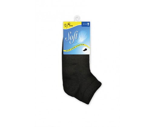 Pánské ponožky se zdravotním lemem nízké - černé 43-46 Soft