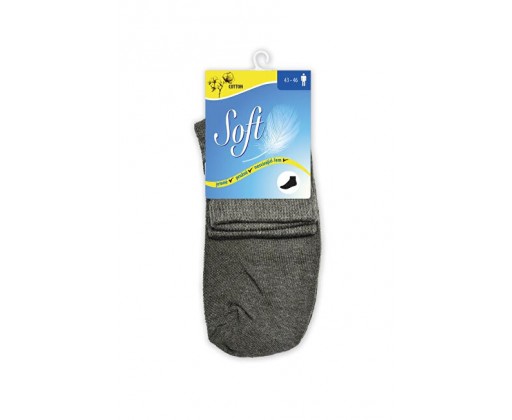 Pánské ponožky se zdravotním lemem střední - antracitové 39 - 42 Soft