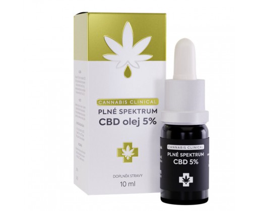 Plné spektrum CBD olej 5% 10 ml Cannabis Clinical