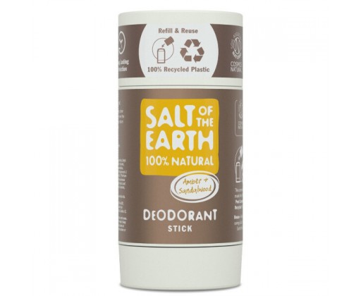 Přírodní tuhý deodorant Ambra & santalové dřevo (Deodorant Stick) 84 g Salt Of The Earth