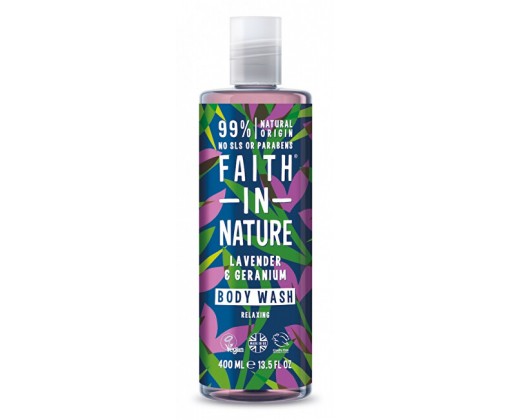 Relaxační přírodní sprchový gel Levandule (Body Wash) 400 ml Faith in Nature