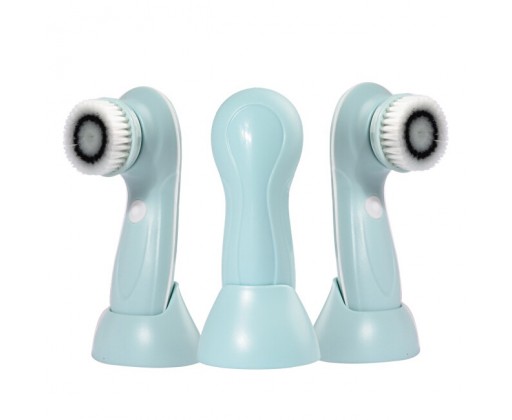 Rotační čistící kartáček na pleť 3v1 světle modrý (Face Electronic Facial Cleansing Brush) Palsar 7