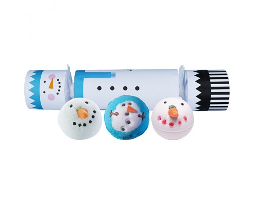 Sada šumivých koulí do koupele Frosty The Snowman 3 ks Bomb Cosmetics