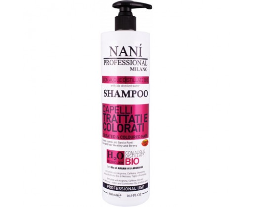 Šampon pro barvené vlasy Treated & Coloured Hair (Shampoo) 500 ml Naní