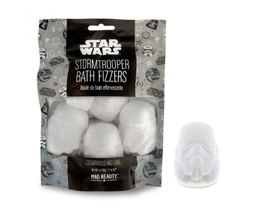 Šumivé bomby do koupele Star Wars Storm Trooper (Bath Fizzers) 6 x 30 g Mad Beauty