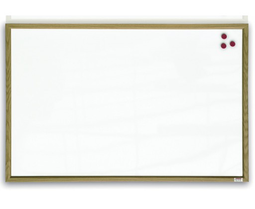 Tabule bílá magnetická v dřevěném rámu - 60 x 40 cm Classic