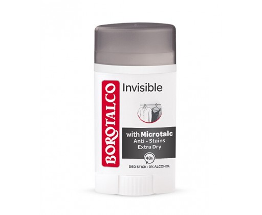 Tuhý deodorant Invisible 40 ml Borotalco