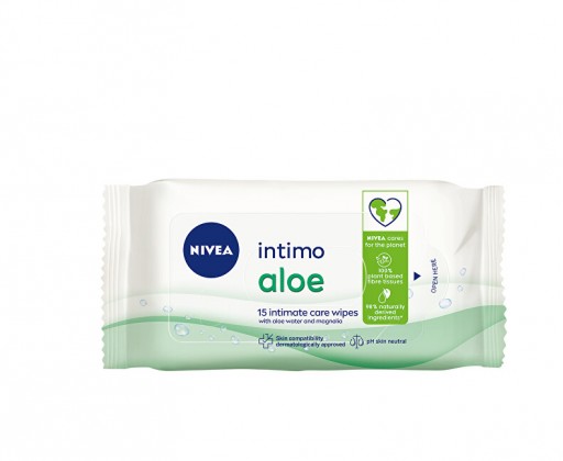 Ubrousky pro intimní hygienu Intimo Aloe (Intimate Care Wipes) 15 ks Nivea