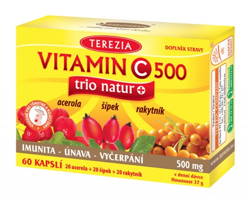 Vitamin C trio natur+ 60 kapslí Terezia Company
