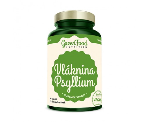 Vláknina Psyllium 96 kapslí GreenFood Nutrition