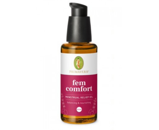 Vyrovnávající masážní olej pro ženy při menstruaci či hormonálních výkyvech Fem Comfort 50 ml Primavera