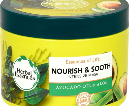 Vyživující a vyhlazující maska pro suché vlasy Avocado Oil & Aloe (Intensive Mask) 450 ml Herbal Essences