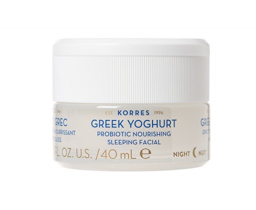 Vyživující noční pleťový krém Greek Yoghurt (Probiotic Nourishing Sleeping Facial) 40 ml Korres