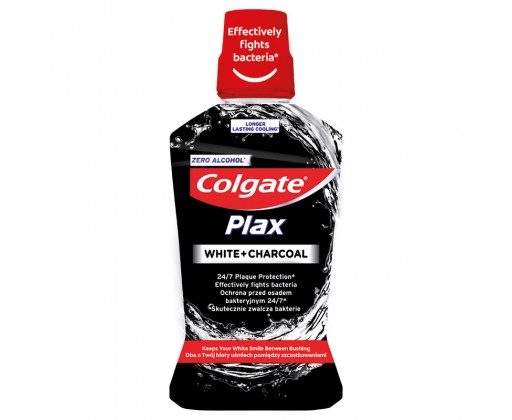 Colgate Plax White + Charcoal ústní voda 500 ml Colgate