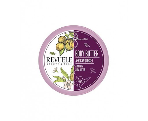 Hydratační tělové máslo African Sunset Almond & Shea (Body Butter) 200 ml Revuele