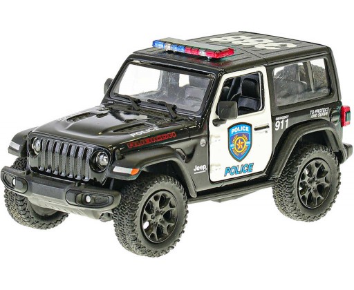 Auto policie Jeep Wrangler 13cm kov zpětný chod černý _Ostatní 1_