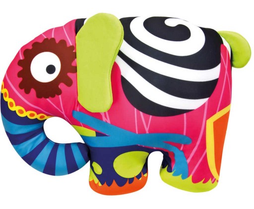 BINO Slon barevný 39cm textilní mazlíček zvířátko Bino