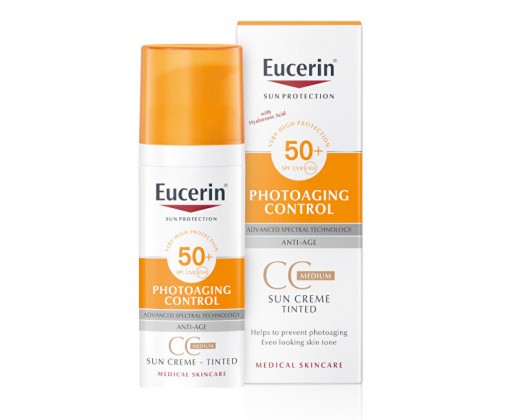 CC krém na opalování na obličej SPF 50+ Medium Dark (Sun CC Creme) 50 ml Eucerin
