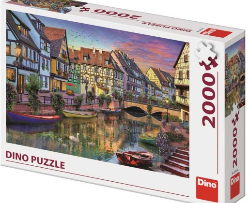 DINO Puzzle 2000 dílků Romantický podvečer obraz 97x69cm skládačka Dino