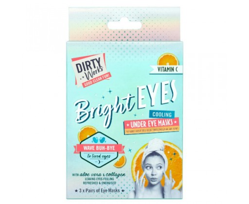 Dirty Works Rozjasňující maska pod oči Bright Eyes (Cooling Under Eye Mask)  3 x 4 ml Dirty Works