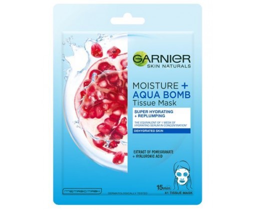 Garnier Super hydratační vyplňující maska Moisture&Aqua Bomb (Skin Tissue Superhydrating Mask)  32 g Garnier