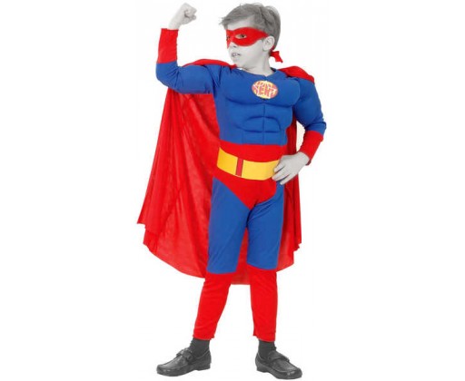 KARNEVAL Šaty SUPERMAN vel. M (120-130 cm) 5-9 let KOSTÝM _Ostatní 1_