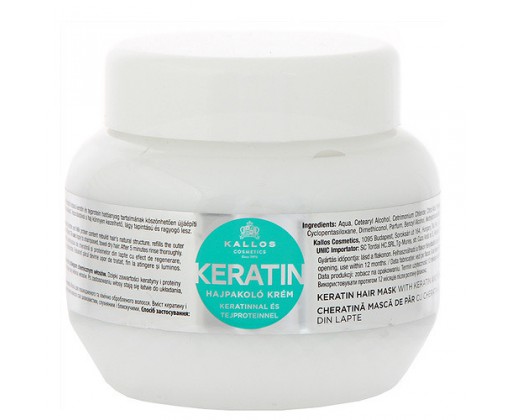 Kallos Regenerační maska na vlasy s keratinem a mléčnými proteiny (Keratin Hair Mask) 1000 ml Kallos