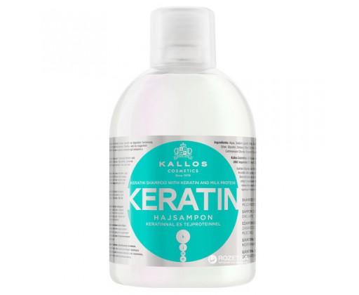 Kallos regenerační šampon s keratinem a mléčnými proteiny 1000 ml Kallos
