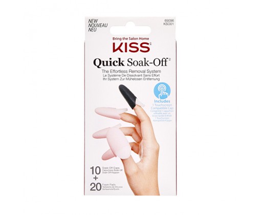 Odstraňovač umělých nehtů (Soak Off Remover Caps) 20 ks Kiss