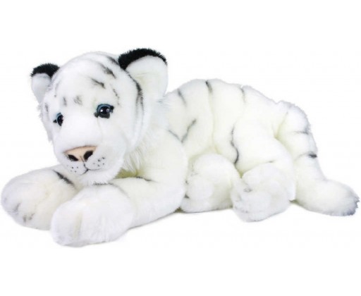 PLYŠ Tygr bílý ležící 40cm exkluzivní kolekce *PLYŠOVÉ HRAČKY* HRAČKY