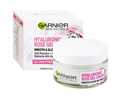 Pleťová péče pro rozjasnění pleti Skin Naturals (Hyaluronic Rose Gel-Cream) 50 ml Garnier