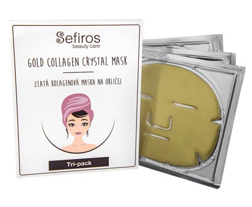 Sefiros Zlatá kolagenová maska na obličej  3 ks/bal. Sefiros