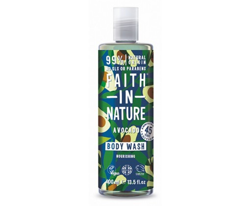 Vyživující přírodní sprchový gel s avokádovým olejem (Body Wash) 400 ml Faith in Nature