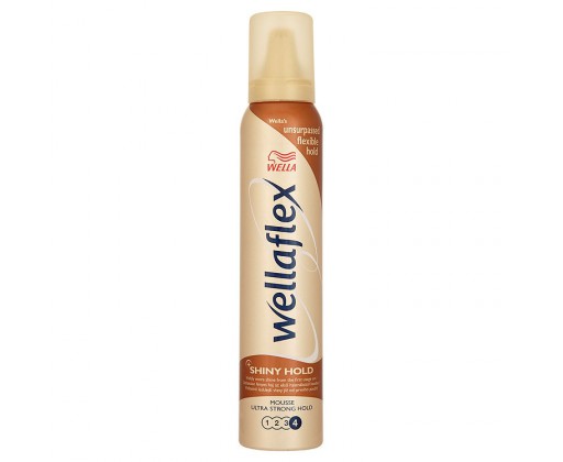 Wella Wellaflex Shiny hold pěnové tužidlo na vlasy pro ultra silné zpevnění  200 ml Wellaflex