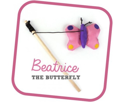 Beco Cat Nip hůlka - Motýl Beatrice BeCoThings