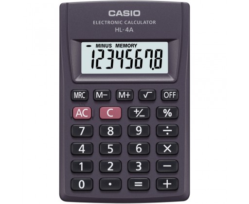 Casio HL 4A kapesní kalkulačka displej 8 míst Casio